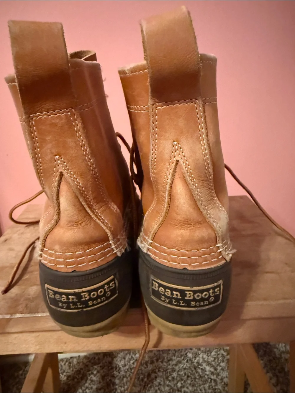 L.L. Bean Women's Brown Leather Bean Boots size 9